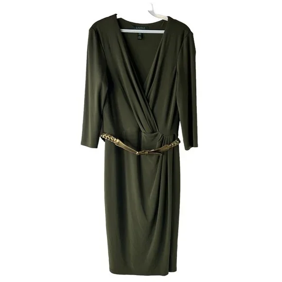 green emerald velvet dress Women's - Lauren by Ralph Lauren